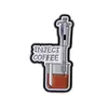 Línea Cruzada Inglés Aliexpress Pin Pin de Ropa Collar Pin Médico Bolsa de Café Broche Accesorios Insignia de Metal