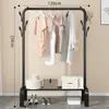 Secador de ropa simple, secador de ropa plegable de un solo poste para interiores, estante de almacenamiento para dormitorio y hogar, perchero