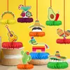 Decoração de Festa Temática Mexicana Transfronteiriça Carnavalesca Enfeites Colmeia Leque de Papel Decoração de Mesa Cacto Carnaval
