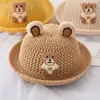 Chapéu de Bebê Primavera e Verão Fofo Super Fofo Chapéu de Palha Infantil Chapéu de Pescador para Bebê Meninos e Meninas Chapéu Coco Protetor Solar Chapéu Protetor Solar