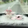 Decoração de carro suprimentos internos modelo de carro fofo criativo com incrustação de diamante decoração de aromaterapia de console central de carro de alta qualidade para mulheres