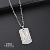 Venda quente transfronteiriça titânio aço inglês carta colar masculino personalidade hip hop pingente camisola corrente acessórios aço inoxidável jóias