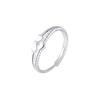 S925 Sterling Silver Bow Love Ring Feminino Escapou Princesa Ins Verão Doce Simples Vitrificado Dupla Camada Anel de Dedo