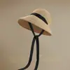 Sombrero de Pescador con Correa para Protección Solar, Circunferencia de Cabeza Grande, Sombrero de Sol Tejido de Paja para Viajes y Vacaciones