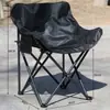 Silla lunar plegable de almacenamiento portátil personalizada con bolsillo lateral para playa, bocetos, picnics y sentarse a largo plazo sin colapsar, asiento para exteriores