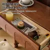 Tocador Pequeño de Madera Maciza Estilo Medieval Tocador Pequeño de Dormitorio con Almacenamiento en Cajón Tocador Retro Francés