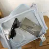 Bolsa de Dolor Guzi Estilo Anime Japonés para Estudiantes de Gran Capacidad Transparente Cruzada Bolso de Mensajero de Hombro Único de Color Sólido Simple