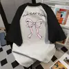Camiseta de Manga Corta con Bloques de Color y Estampado de Letras Estilo Casual Perezoso y Diseño Oversize Verano 2026