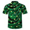 Camisa de Verano para Hombre de Manga Corta con Estampado 3D Estilo Hawaiano de Playa Casual con Cuello