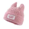 Gorro de Punto con Orejeras de Piel Sintética de Visón Lindo Transfronterizo Estilo Loverboy Cálido de Invierno Engrosado Gorro de Punto Gorro Hip-Hop Tendencia