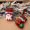 Nuevas decoraciones navideñas, medias navideñas, colgante de árbol de Navidad, tamaño pequeño, muelles tridimensionales, muñeco de anciano, calcetines navideños.