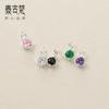 Colgante de Plata Esterlina 925 Electrochapado con Circonita Incrustada DIY Pulsera Fina Artesanía Colgante Material de Cuerda Hecho a Mano Accesorios Q1065