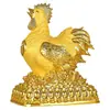 Adornos de Pollo del Zodiaco Alcancía de Pollo Dorado Decoración para Sala de Estar Hogar Oficina Regalo de Inauguración Tienda Adornos Feng Shui