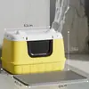 Bandeja de Areia para Gatos Anti-totalmente Fechada Desodorante Desodorante Banheiro para Gatos Extra-grande Bandeja de Areia Anti-respingo Banheiro para Gatos Extra-grande