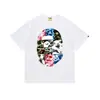 Transfronterizo En Stock Bape Suministro Estable a Largo Plazo Para Hombres y Mujeres Casual Deportivo Puro Algodón Manga Corta Cómodo Moda Camiseta