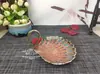 Plato de Fruta de Latón Indio, Bandeja de Té con Forma de Pavo Real, Plato para Dulces y Bocadillos, Plato de Frutos Secos Pakistaní