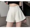 Shorts de Mujer de Alta Calidad Otoño Invierno 2026 Nuevos de Cintura Alta Adelgazantes Ropa Exterior Pana Capa Base Pantalones de Pierna Ancha Bootcut
