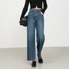 Calça Jeans Feminina 2026 Verão Estilo Fino Calças Casuais Perna Reta Caimento Solto Emagrecedora Cropped Perna Larga 8181