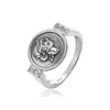 Anillo de Moneda Venus Nuevo de Invierno para Mujer, Diseño de Nicho, Anillo de Dedo Índice con Índice Zodiacal de Moneda Antigua de Diosa con Relieve Vintage