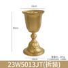 Jarrón de Cáliz Clásico, Maceta, Recipiente de Arreglo Floral de Hierro Europeo Retro, Adornos de Candelabro Dorados