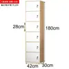 Armário de cinco gavetas para quarto e sala de estar, armário de armazenamento simples de parede, armário de armazenamento de chão estilo nórdico