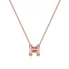 Collar Minimalista y Versátil con Letra para Niñas, Popular en Tiktok, Joyería al por Mayor con Cadena para Clavícula, Estilo Corto