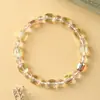 Pulseira de Ametista Brasileira Natural, Pedras Quadradas Roxo Claro da Moda, Presente Versátil para Atrair Riqueza e Melhorar a Sorte para Mulheres