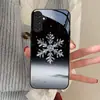 A07 É Adequado para Capa de Celular Samsung S26 A17 S25Ultra Floco de Neve de Cristal A36 Capa de Vidro A32 Capa Protetora S23