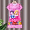 Pijama para Niña de Manga Corta Verano Estilo Delgado Ropa de Casa para Niños Pequeño, Mediano, Grande Niñas Comercio Exterior Algodón Puro Dibujos Animados