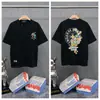 Transfronterizo. Diseño de Marca de Moda 26Ss Estampado de Letras de Herradura. Camisas Casuales de Manga Corta de Moda para Hombres, Mujeres y Parejas