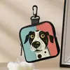 6 Porta-moedas em Formato de Cachorro, Bolsas de Armazenamento Impermeáveis com Zíper em Couro Sintético, Estojos Multifuncionais Mini para Fones de Ouvido
