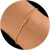 Pulsera de Cadena de Caja de Circonita Colorida Retro Europea y Americana Pulsera Dorada para Dama Joyería Incrustada Regalo de Cumpleaños