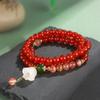 [Buen Loto Loto] Pulsera de Loto Esmaltada de Ágata para Mujer Nueva Pulsera China de Amatista Venta al por Mayor