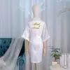 Robe de Noiva Transfronteiriço, Robe de Manhã, Camisola Feminina, Maquiagem de Casamento, Grupo de Madrinhas, Kimono de Casamento, Roupão