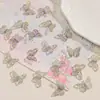 1.2 Agujero Recto Cadena de Teléfono Mariposa Estéreo Diseño DIY Colgante de Correa para Funda de Teléfono Accesorios de Piedra de Cristal Colgante Joyería