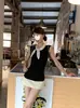 Camiseta al por mayor de fábrica para mujer, estilo nuevo de verano, Hottie francesa, de alta gama y atractivo, chaleco exterior sin mangas para mujer