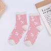 Calcetines de Verano Finos de Longitud Media con Estampado de Boca de Burbuja Lacby para Niños, Tendencia Ins, Transpirables, Estilo Japonés, Calcetines Lindos de Oso para Estudiantes