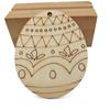 Colgante de virutas de madera de Pascua, decoración del hogar, pequeños objetos, huevo de madera para niños, pintado a mano, figura de bebé de virutas de madera, cuervo