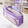 Estuche de Lápices de Seis Capas de Alta Apariencia Gran Capacidad Transparente Ins Estuche de Papelería para Estudiantes de Primaria y Secundaria Caja de Papelería Resistente a la Suciedad para Niños y Niñas