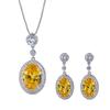 Fábrica de joyería Zhuang Shengsheng venta directa al por mayor color tesoro popular en Europa y Estados Unidos diamante amarillo de simulación 8*12 denier pendiente oreja
