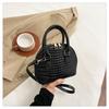 Mini Bolso Primavera 2025 Nuevo Patrón de Cocodrilo Moda Retro Bolso Bandolera Bolso Tipo Concha Bolso de Hombro Cruzado Simple Casual