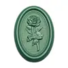 Ahora el relieve de cera tela ovalada rosa flor pegatina de pintura sello de pintura pegatina para sellar sobres multicolor