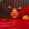 Ímã de Geladeira Magnético 3D Fofo de Orelha Balançante do Deus da Riqueza Pendente Decorativo Festivo de Ano Novo com Estampa Dourada do Deus da Riqueza