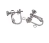 Pendientes envío invisible diy tornillo de cabeza plana clip para oreja accesorios chapado en cobre con anillo de suspensión clip para oreja sin convertidor para agujero de oreja