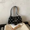 Bolso de Lona de Lunares de Gran Capacidad para Otoño para Mujer Modelo Nuevo 2026 Bolso Cruzado Diario Bolso de Moda para el Trabajo