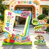 Decoração de cena de abertura para escola primária e jardim de infância, atividades de sala de aula que melhoram a atmosfera, decoração para sessão de fotos, painel KT para exibição