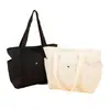 Bolsas de Lona Tipo Tote de Fábrica Se Pueden Estampar con Logos, Bolsas de Lona de Algodón, Bolsas de Lona para Regalo, Bolsas de Lona Grandes de Capacidad para Estudiantes