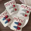 Pinza para el pelo con flequillo lateral de estrella roja dulce estilo coreano, pinza Bb para niñas, accesorio para el pelo con horquilla de cuero plateado y mezclilla