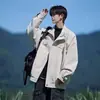 Chaqueta de Cuello Alto de Cuero PU de Alta Gama Americana para Hombres y Mujeres Marca de Moda Scoundrel Fresca Holgada Casual Estilo Pareja Motociclista Chaqueta de Cuero Ropa de Abrigo
