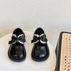 Zapatos Retro de Cuero Negro para Niñas Verano 2025 Nuevos Zapatos Lolita para Niños Zapatos de Princesa con Lazo para Bebé